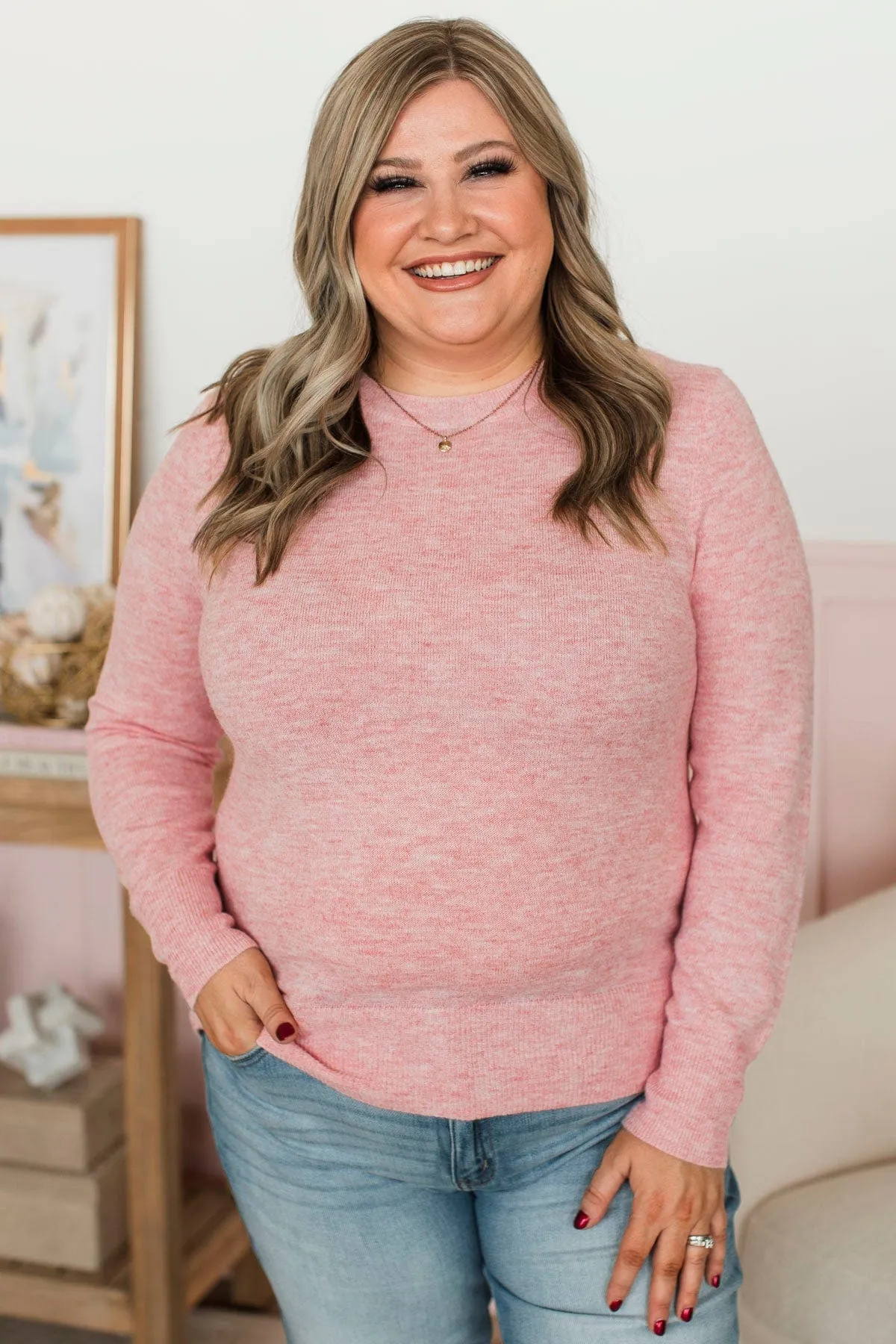 Easy To Remember Lightweight Sweater- Pink