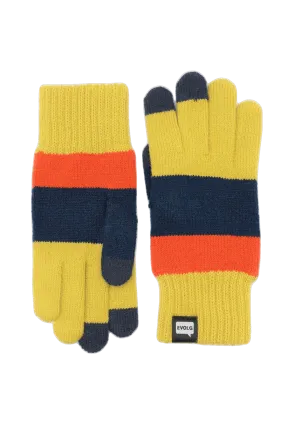 Evolg Gants Maille AXIS Moutarde / Bleu / Orange