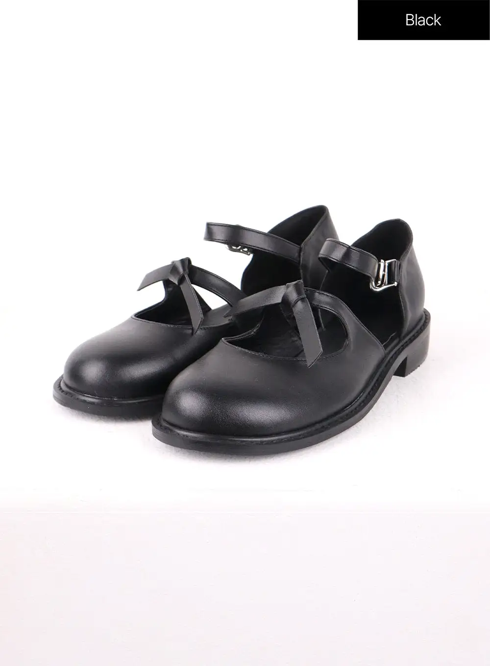 Faux Leather Mary Jane Shoes OF405