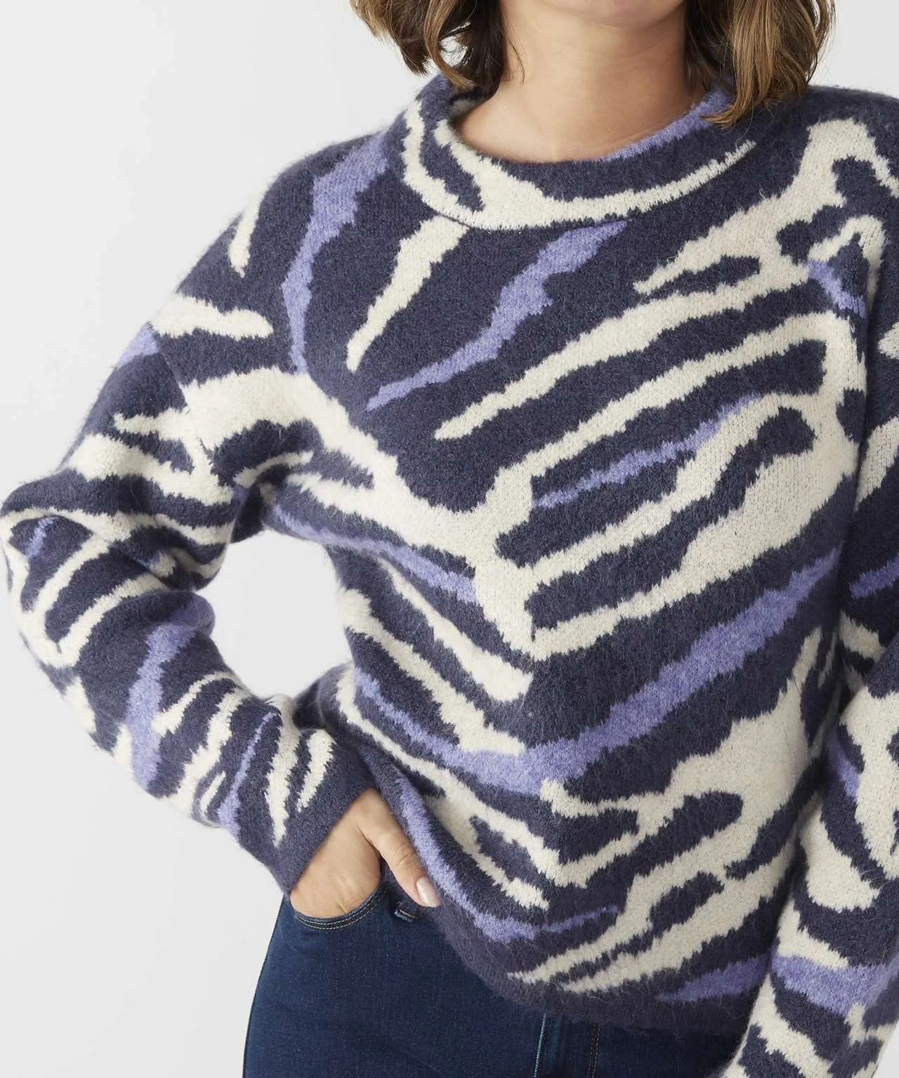 First Avenue Zebra Knit Jumper