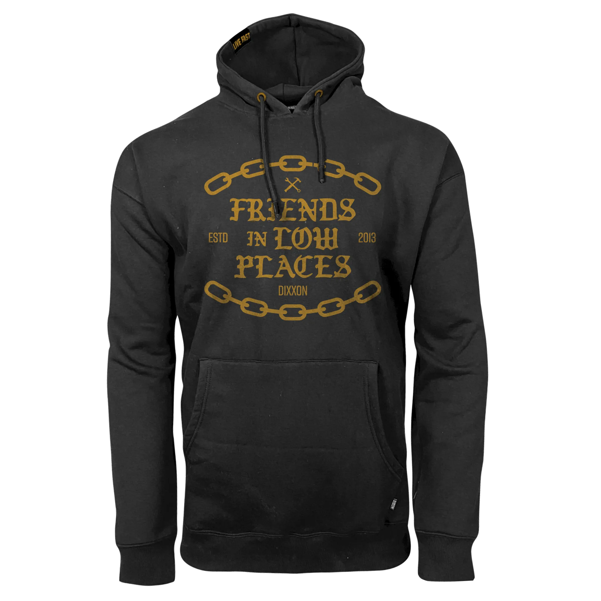 Friends in Low Places Hoodie - Black/Gold