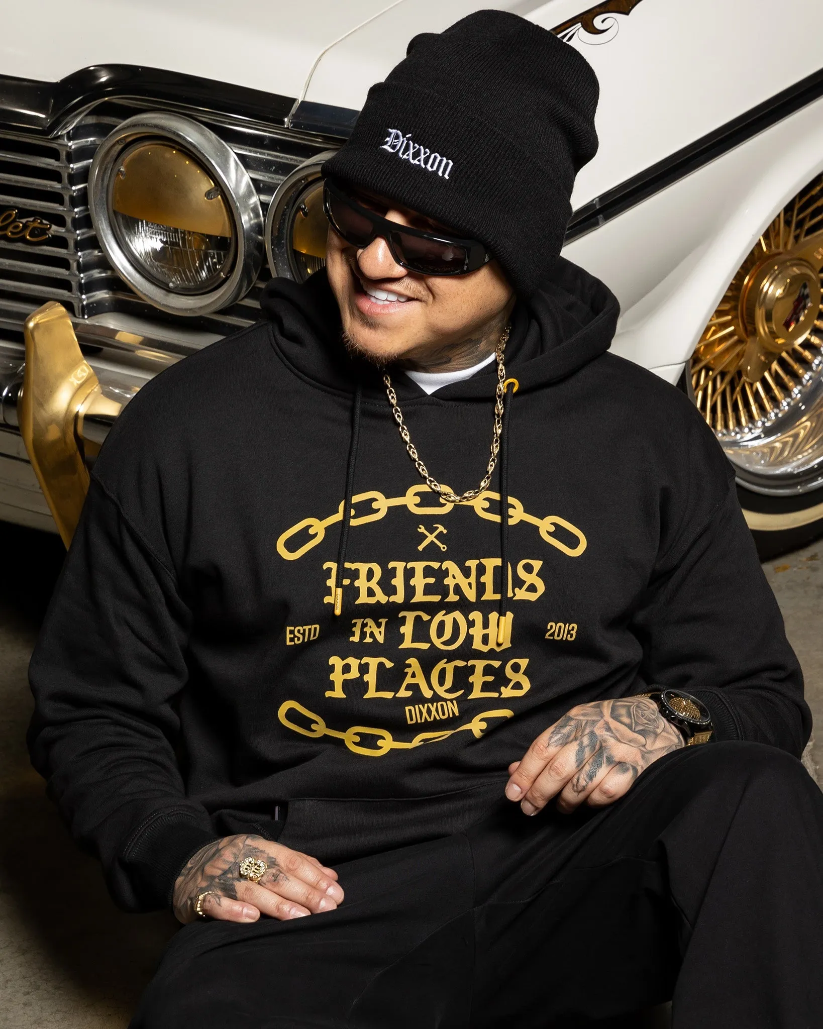 Friends in Low Places Hoodie - Black/Gold