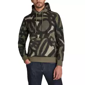 G-Star RAW Brush Stroke Allover Hooded Sweater (Camo)