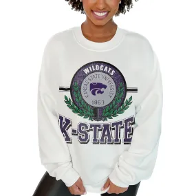 Gameday Couture  Kansas State Wildcats Women's White Hot Shot Fleece Pullover Sweatshirt