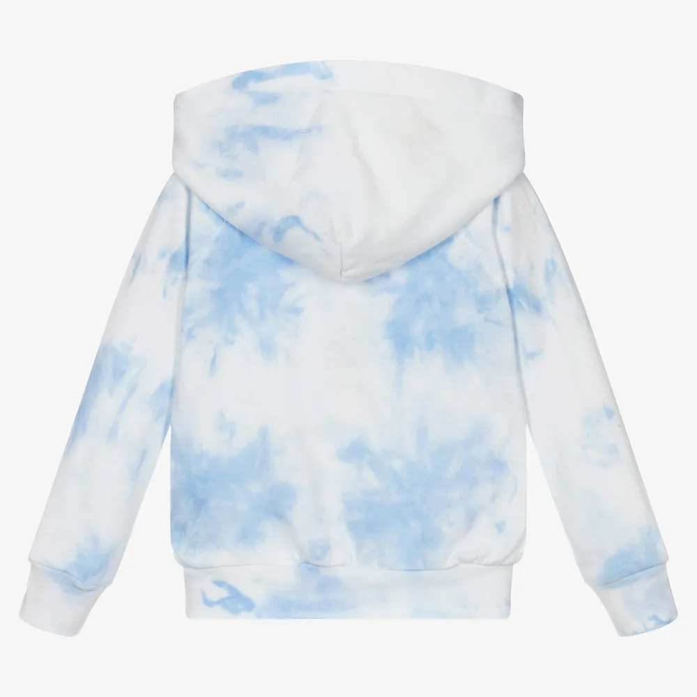 Girls Blue Tie Dye Hoodie