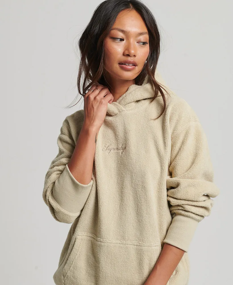 Graphic Fleece Oversized Hoodie | Explorer Sand