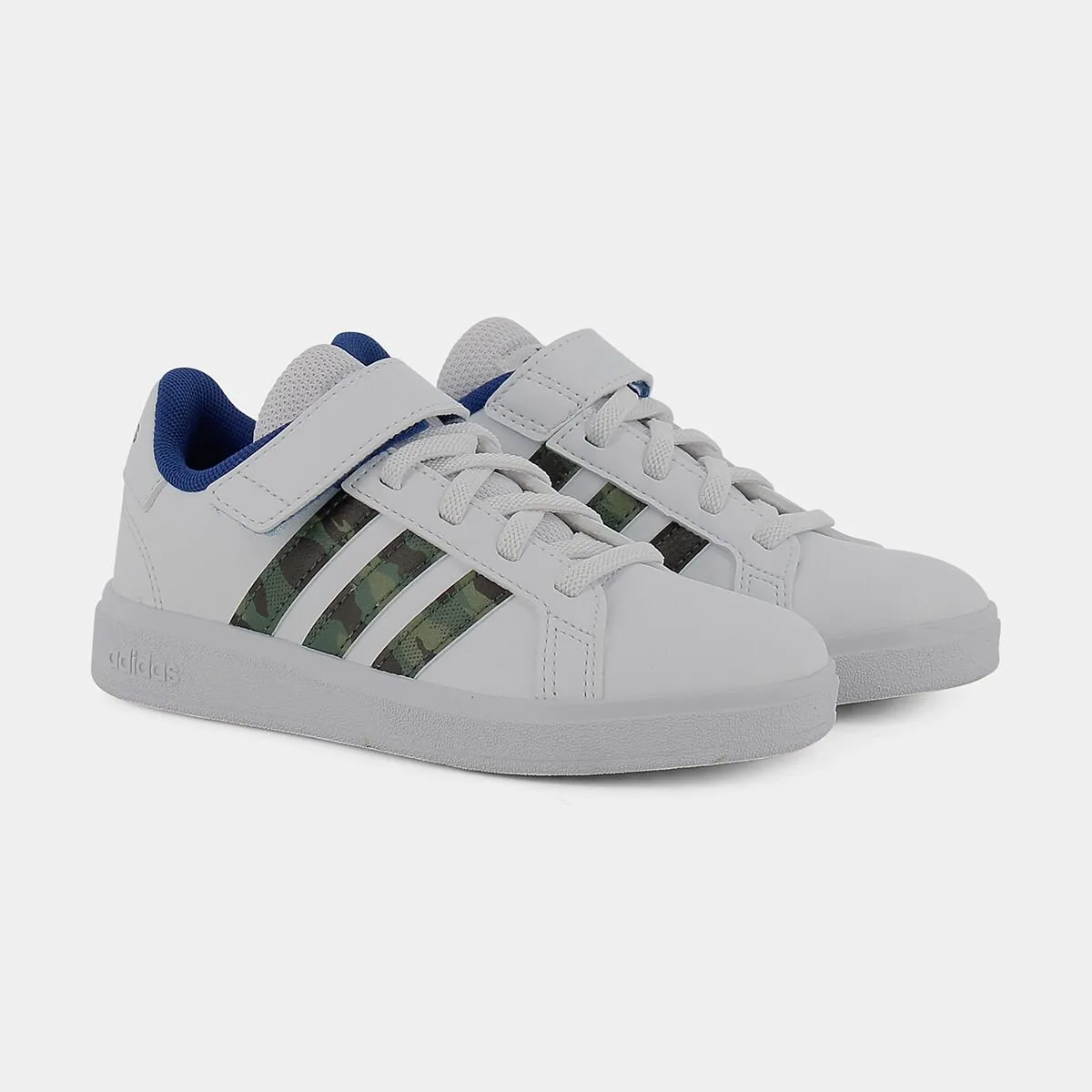 GV6809GRAND COURT 2.0 EL Kftwr white/green oxide/team royal blue- SPORTIVE