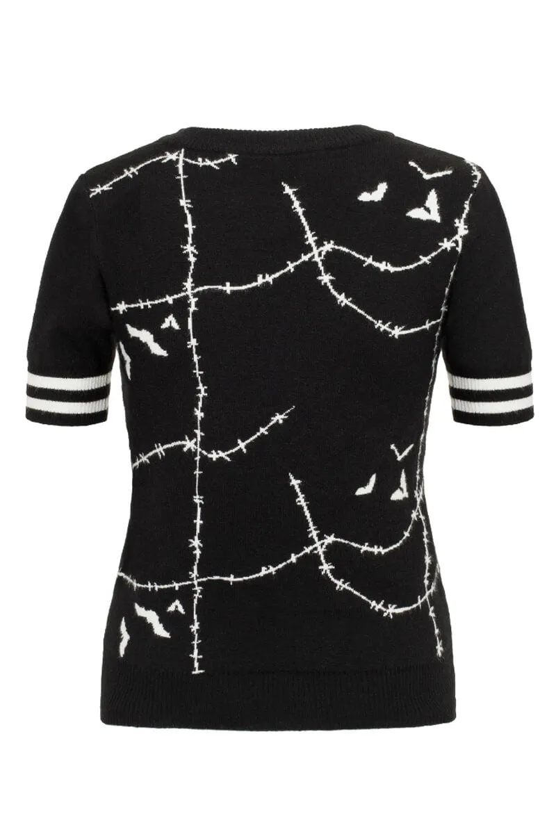 Hell Bunny Stitches Jumper Black