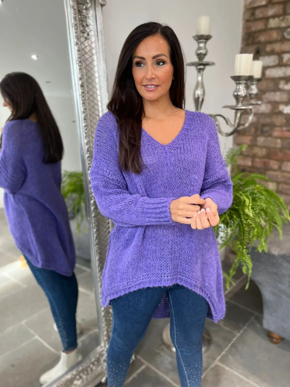 Hi-Lo Knitted Jumper Alexia