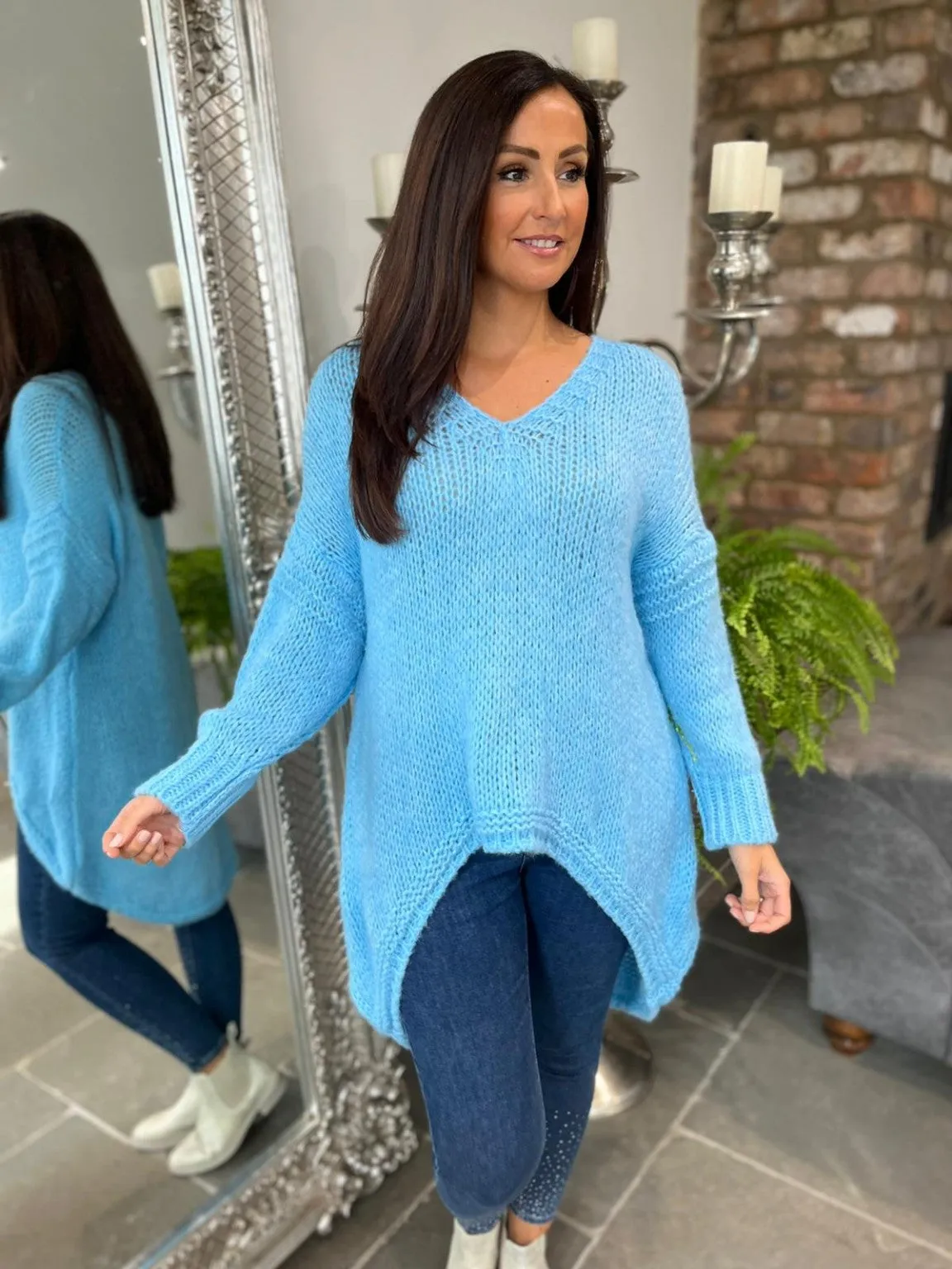 Hi-Lo Knitted Jumper Alexia