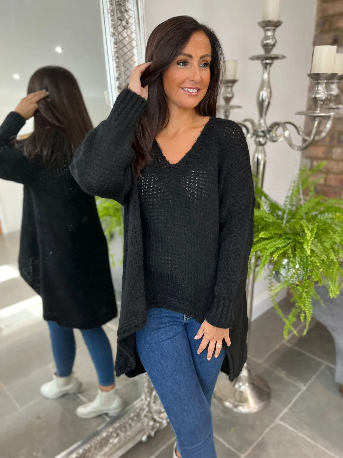 Hi-Lo Knitted Jumper Alexia