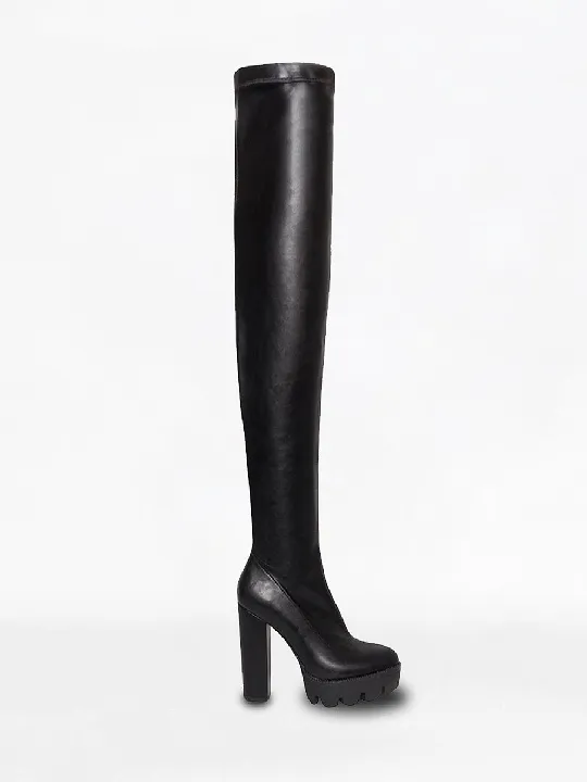 High Platform Chunky High Heeled Over The Knee Boots