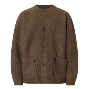 HOMME PLISSÉ ISSEY MIYAKE Rustic Knit Cardigan - Brown