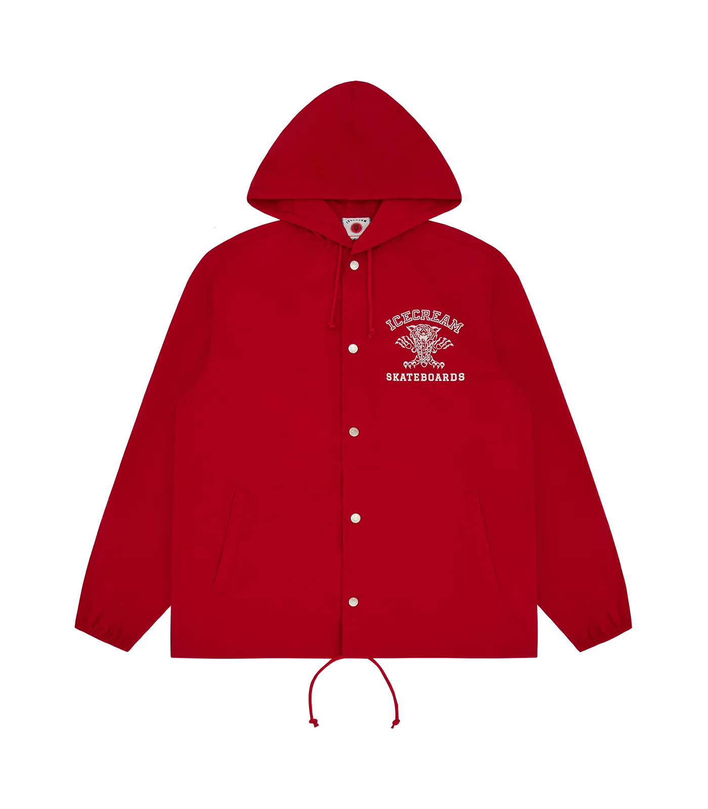 HOODED COACH JACKET - RED