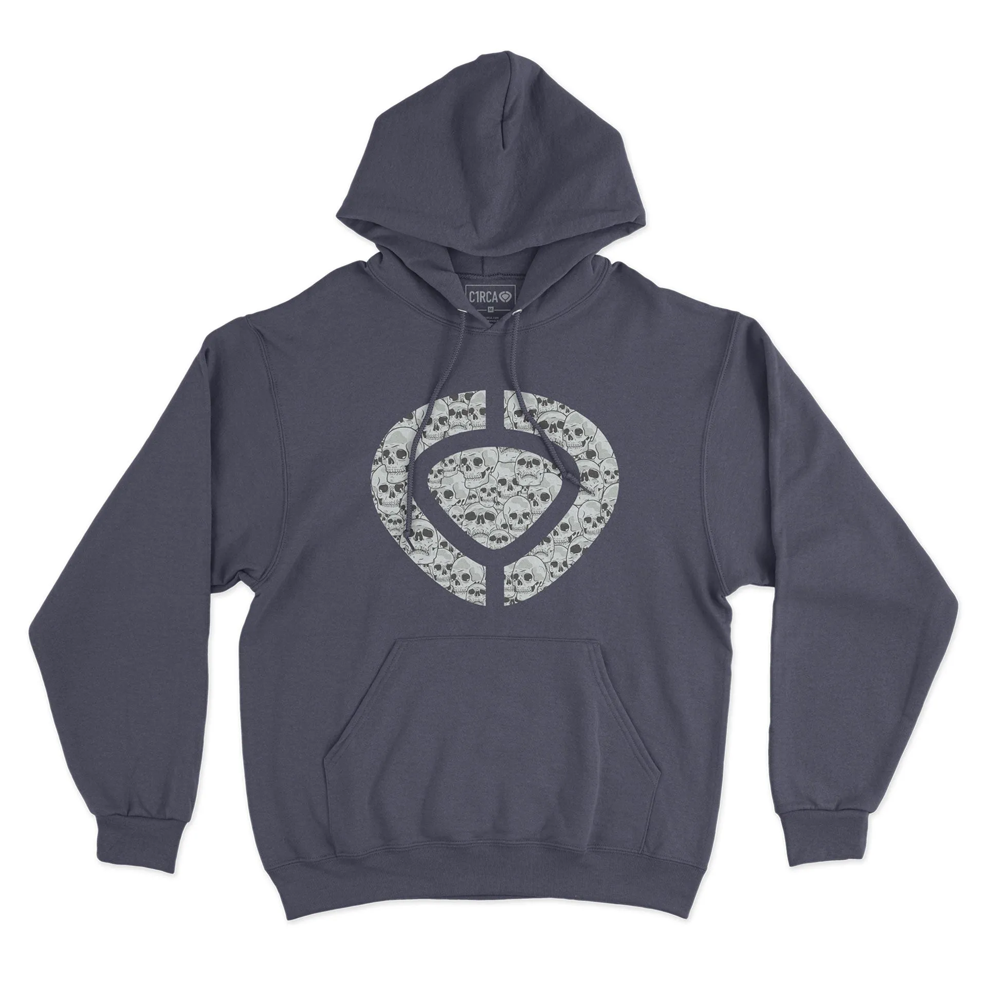 Hoodie ICON SKULL - Shark/Grey