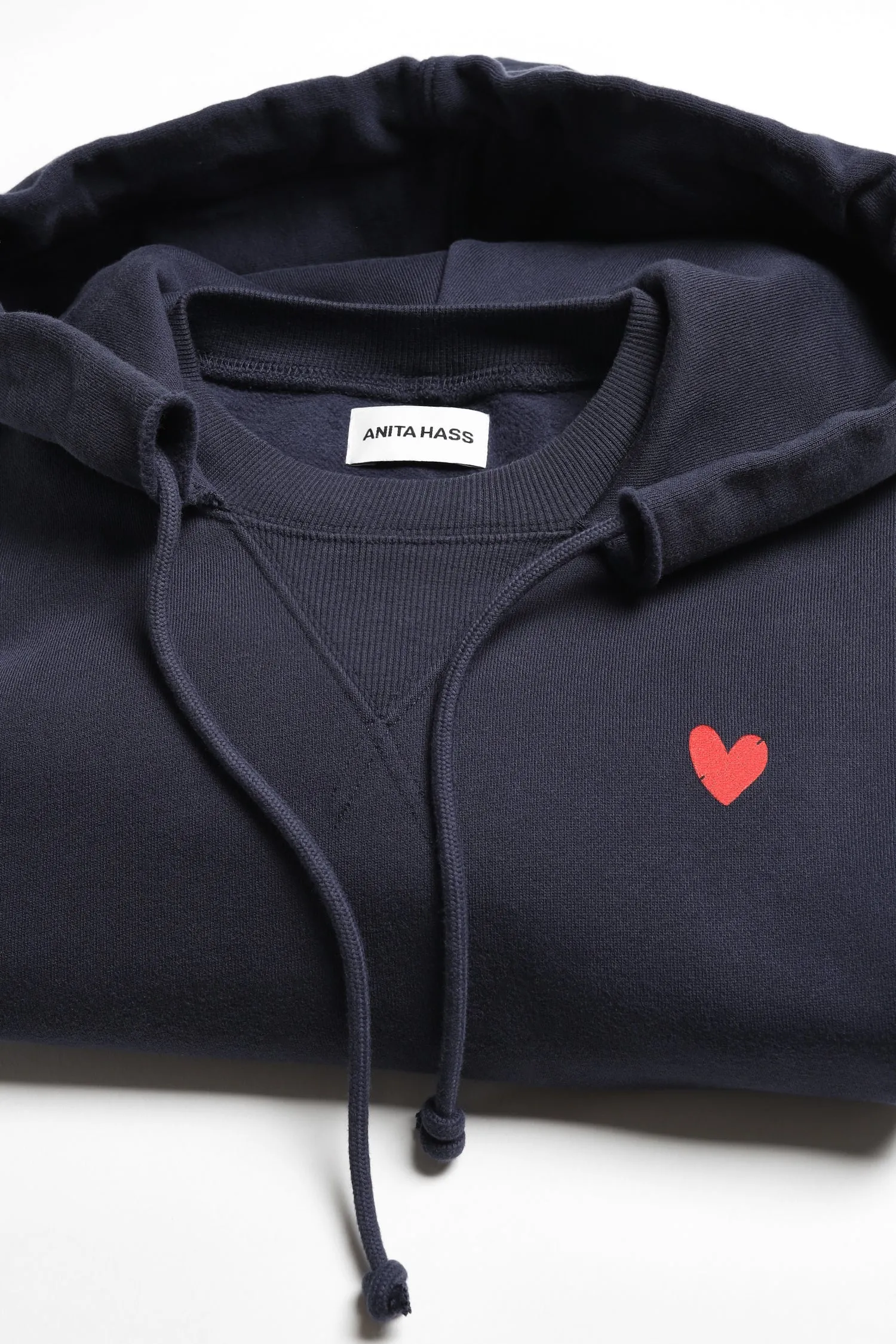 Hoodie Open Seam in Navy