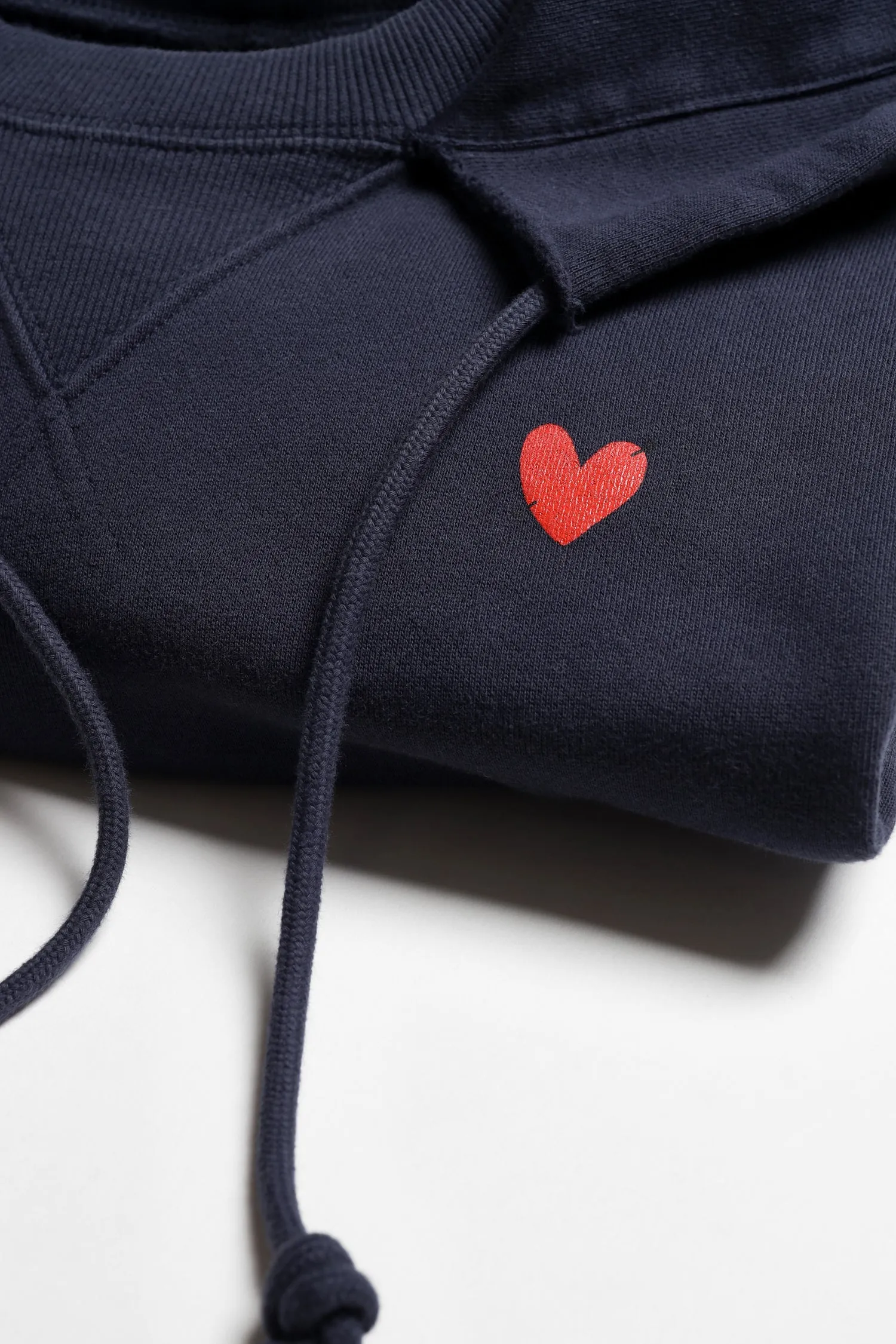 Hoodie Open Seam in Navy