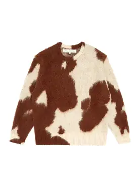 Horse Coat Sweater Bone & Brown