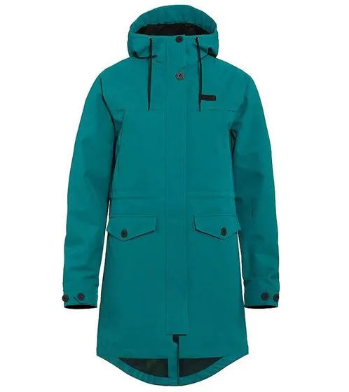 HORSEFEATHERS Elsie Parka chaqueta de entretiempo para mujer chaqueta impermeable con capucha TW015E verde