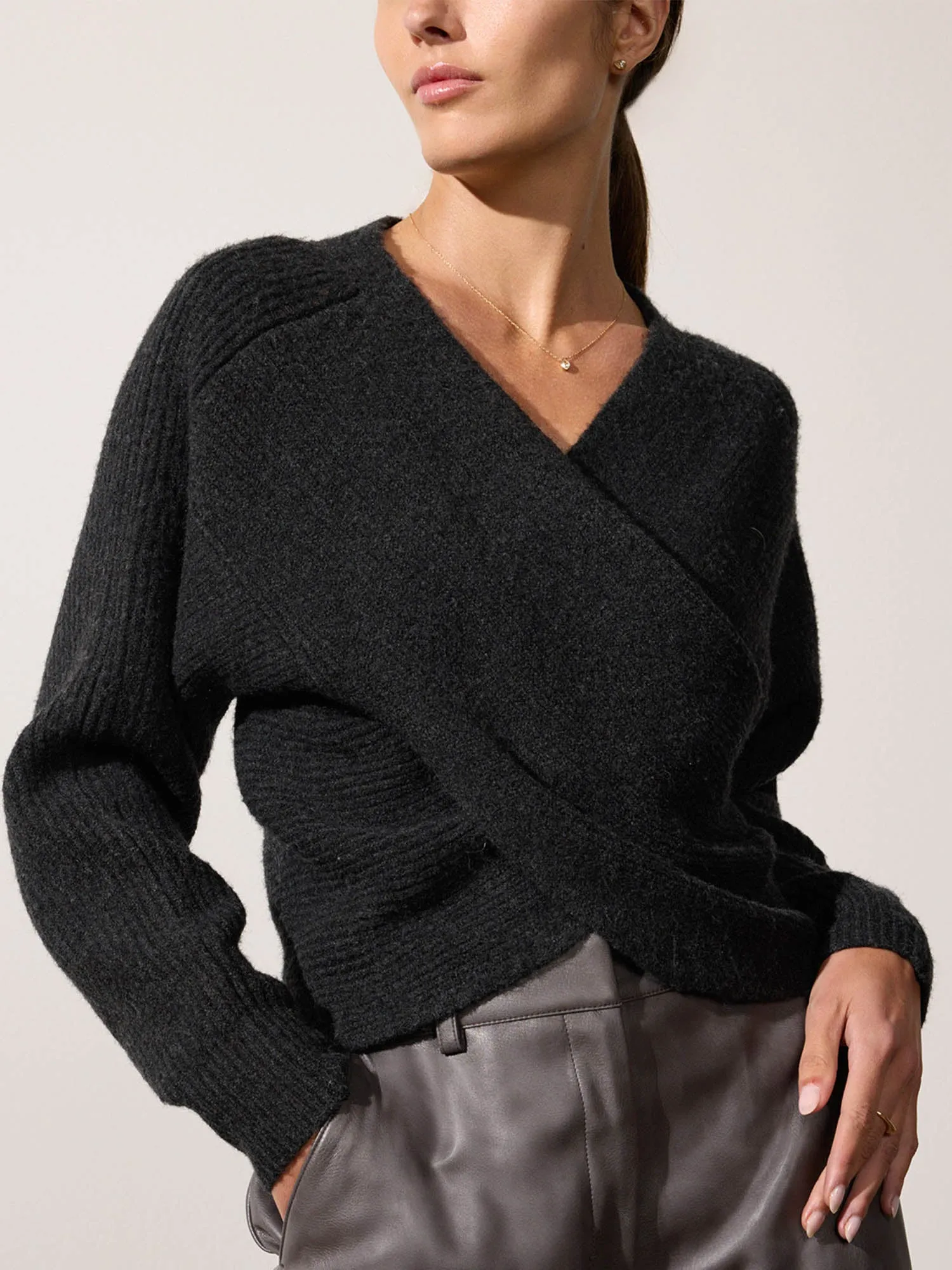 Hughes Wrap Front Sweater