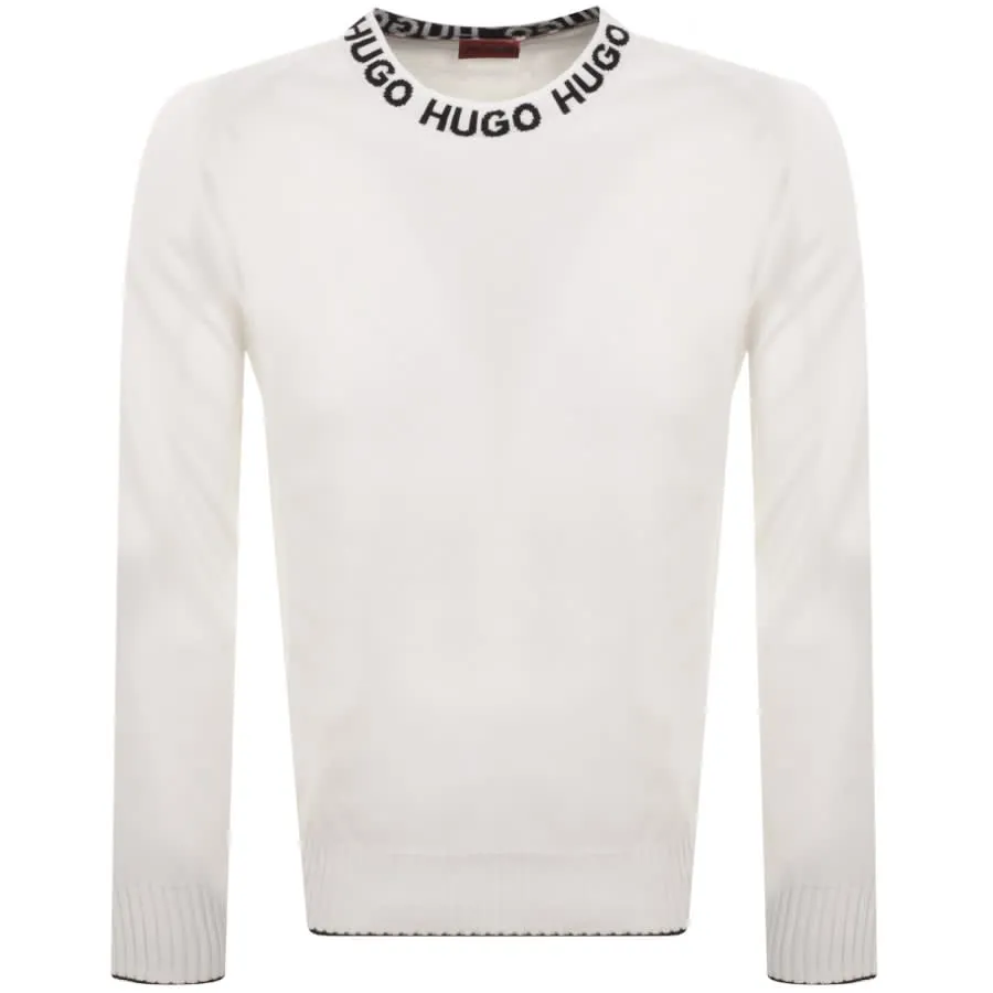 HUGO Smarlo Knit Jumper White