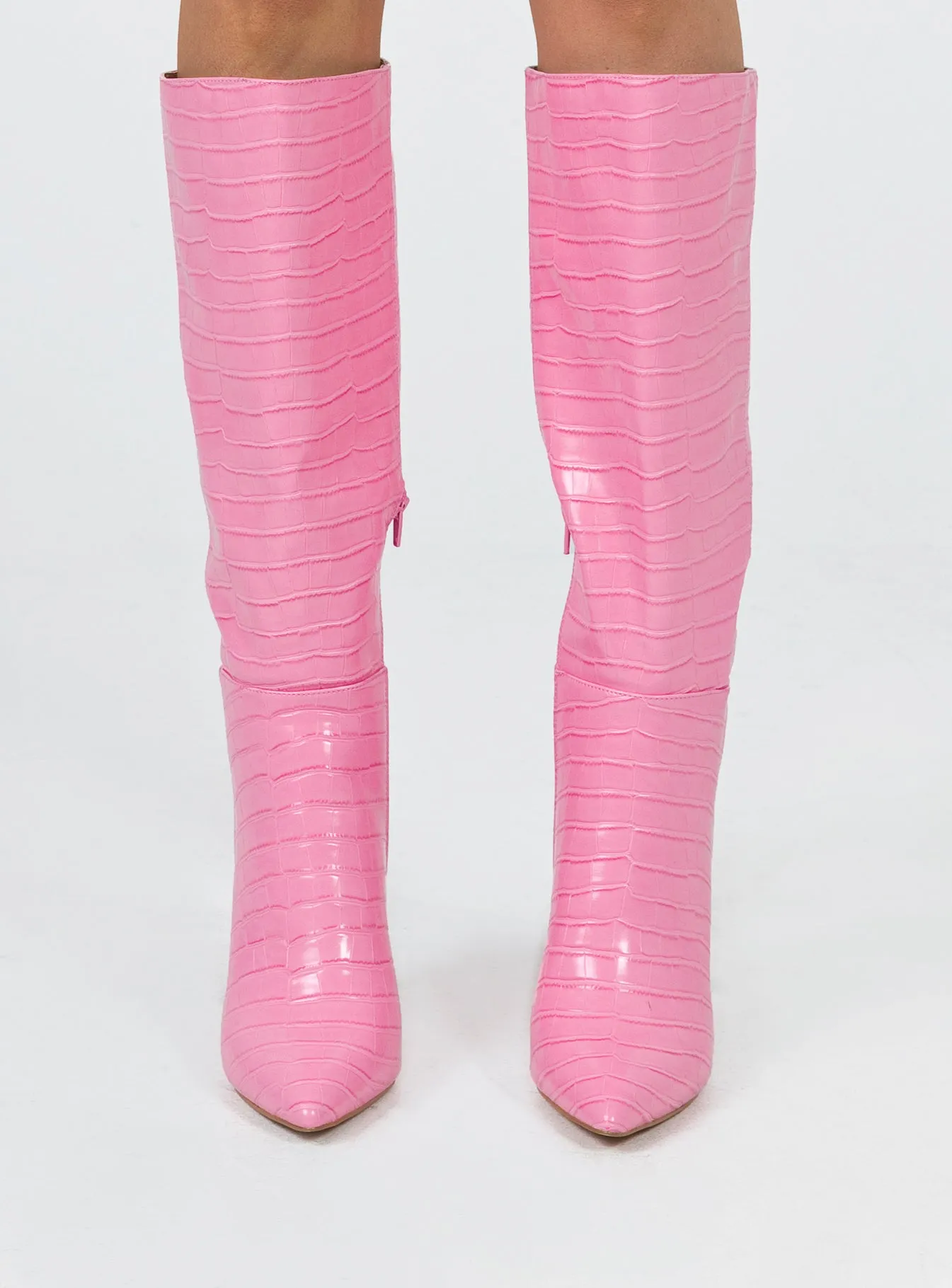 Icon Boot Pink Croc