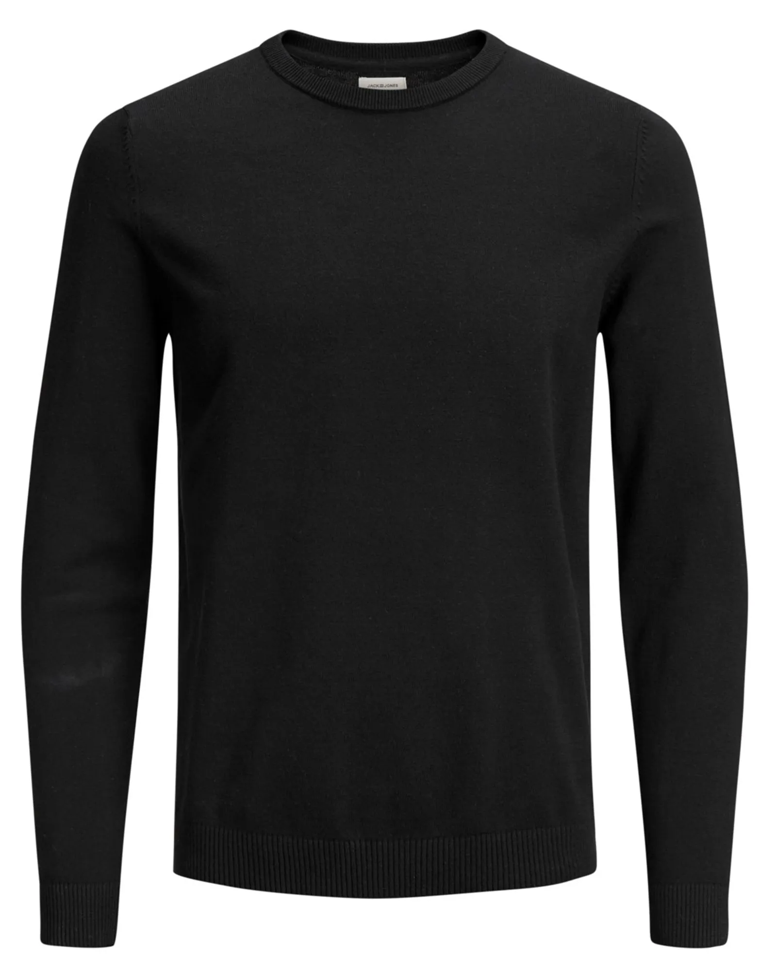 Jack & Jones Crew Neck Basic Knit Jumper Black