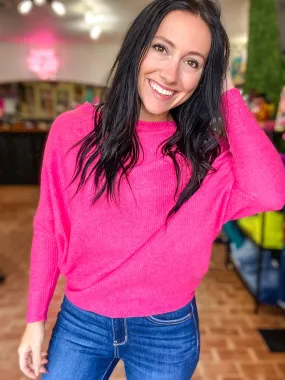 Jorjie Off the Shoulder Sweater-Bubblegum