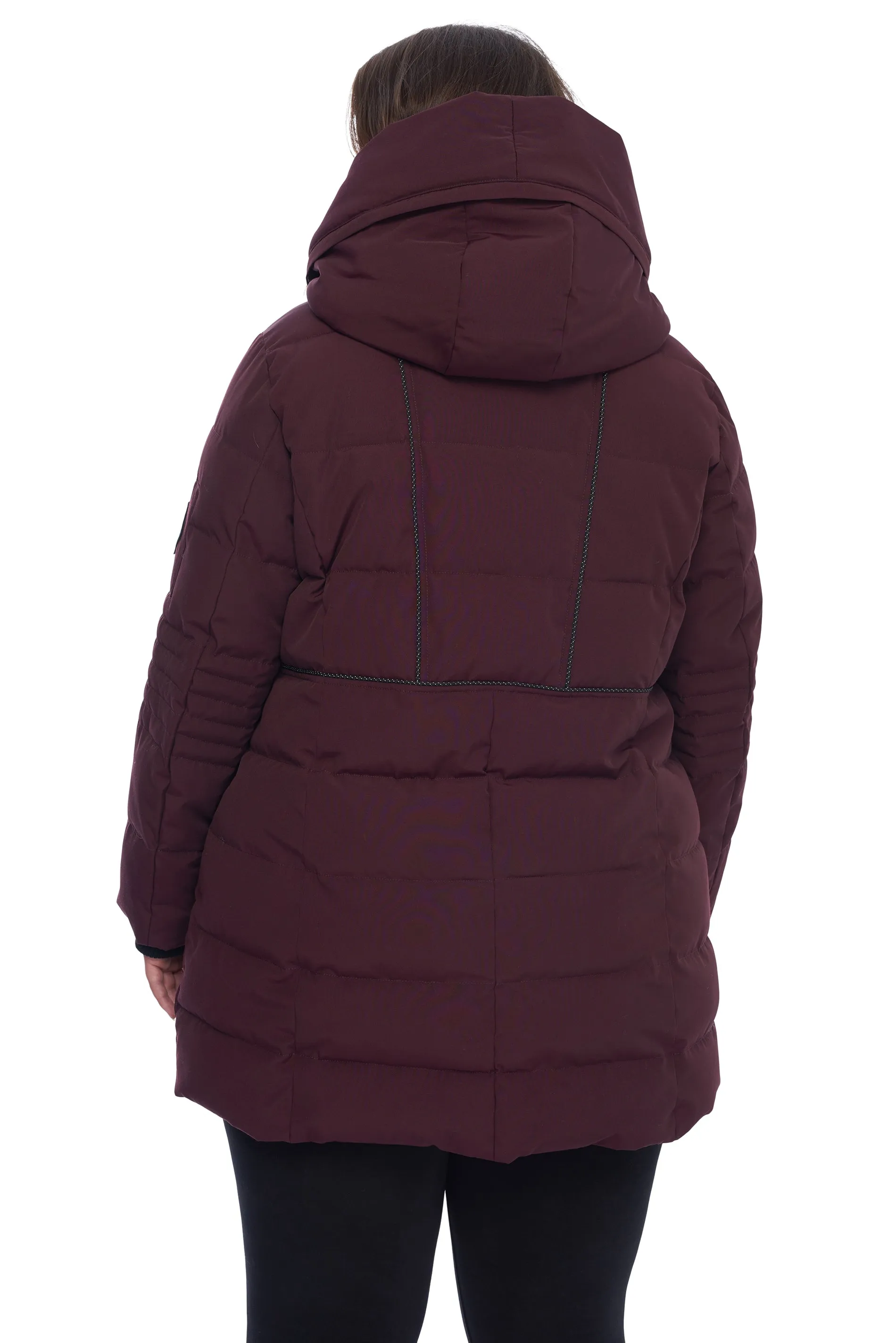 KOOTNEY PLUS | WOMEN'S VEGAN DOWN (RECYCLED) MID-LENGTH PARKA, GRAPE (PLUS SIZE)