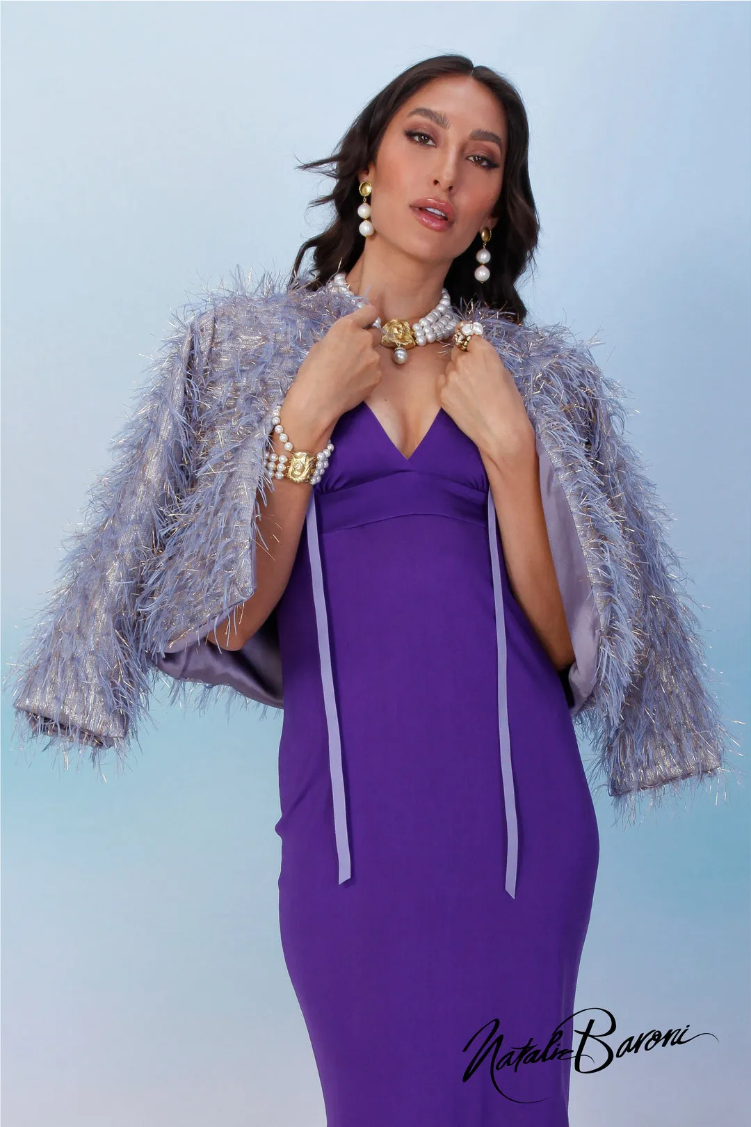 Lavender Eyelash Jacket - Murano