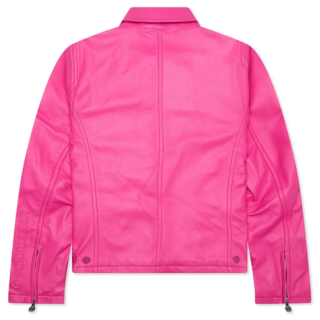 Leather Jacket - Bubble Pink