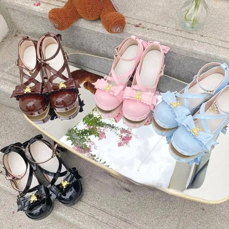 Lolita Bear Heels Mary Jane Shoes Sandals