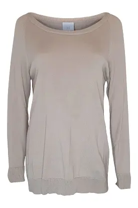 MADELEINE Cream Fine Knit Boat Neck Jumper (GB 14)