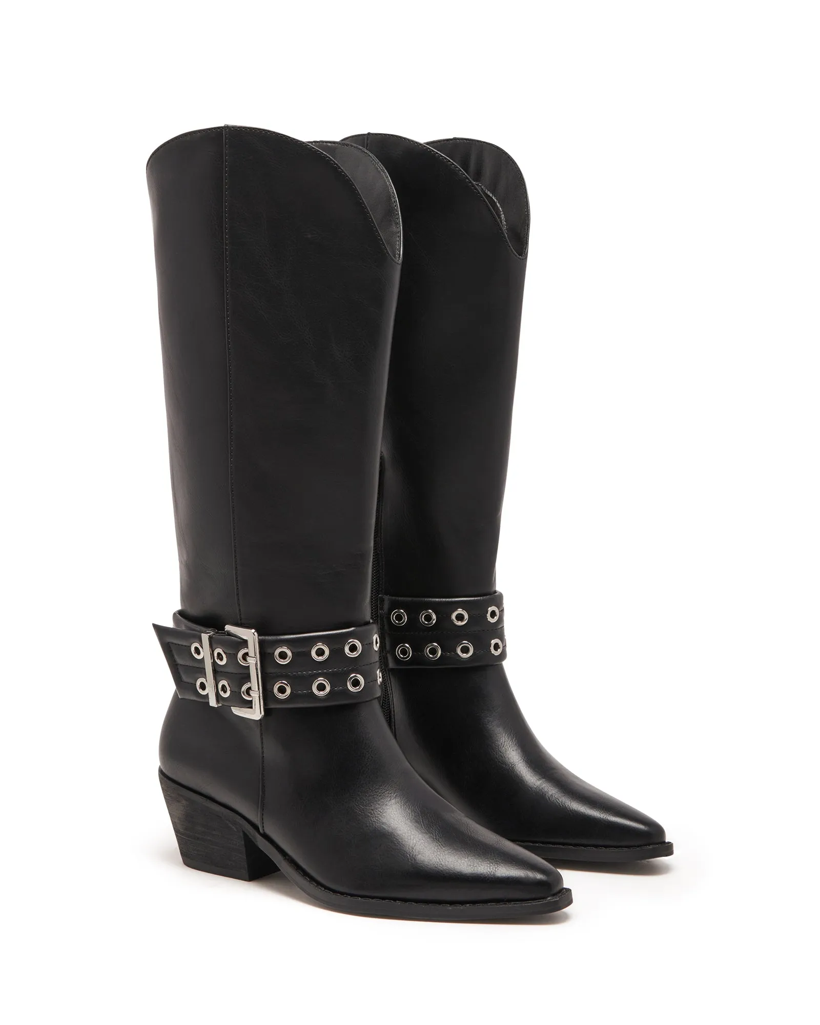 Maiden Tall Boot Black Textured