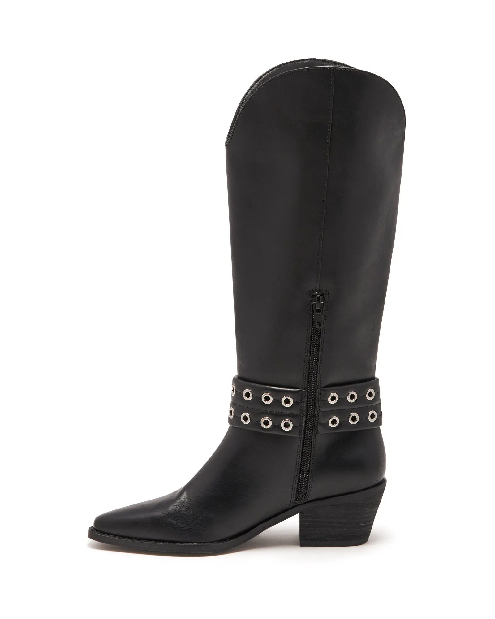 Maiden Tall Boot Black Textured