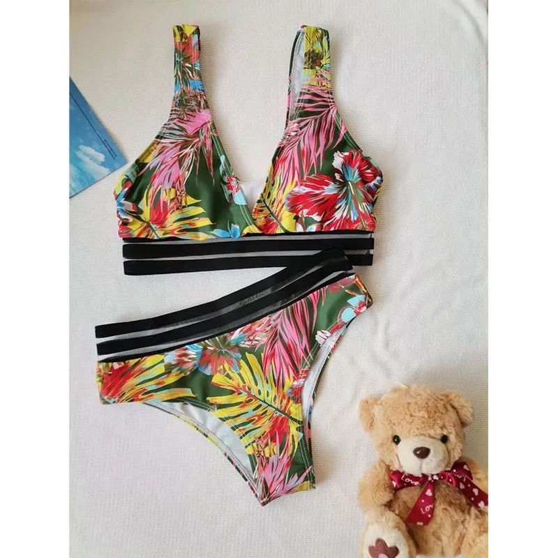 Maillot de bain deux pièces, soutien-gorge push-Up Nacpabi - Swimwear