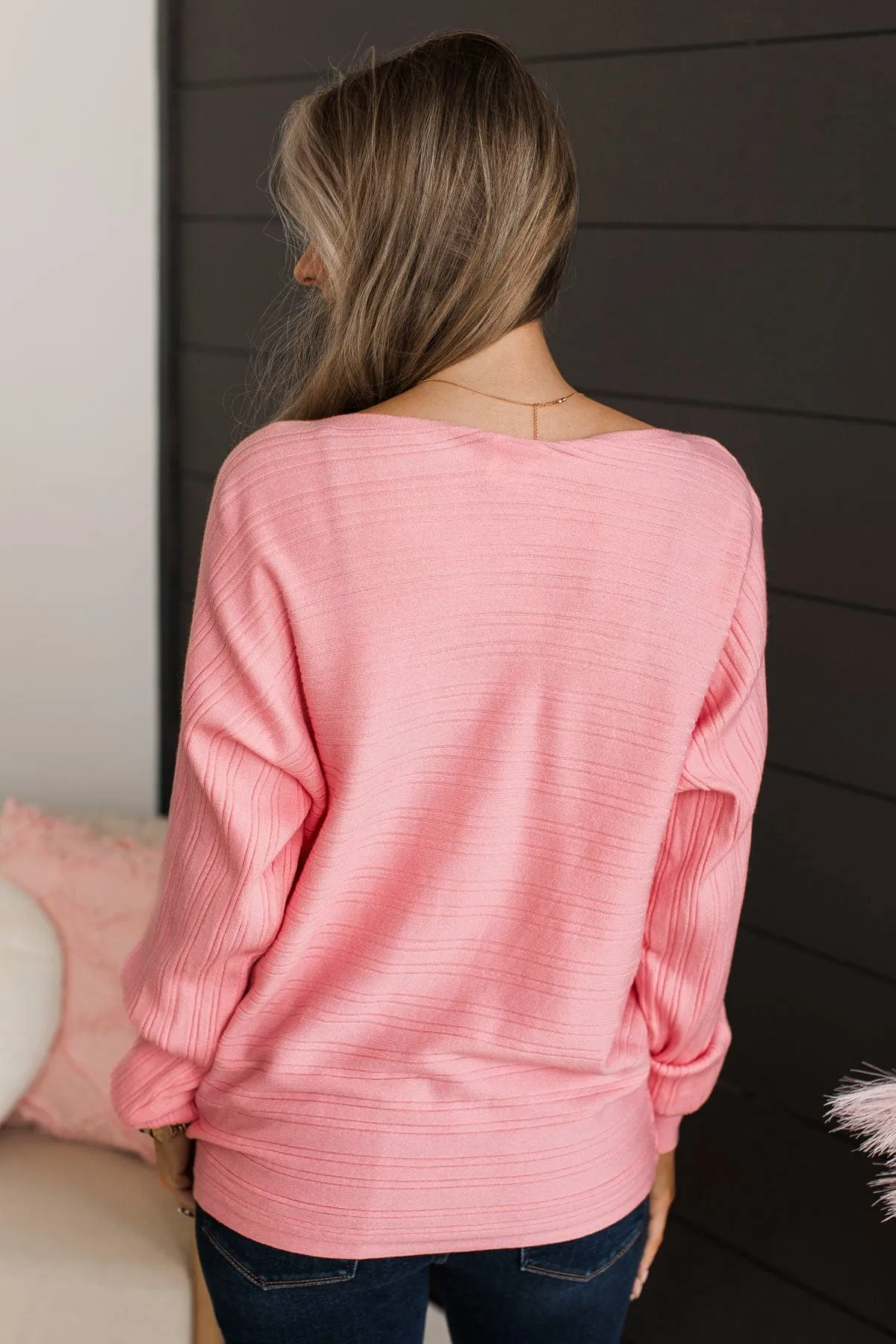 Make It Matter Knit Sweater- Pink