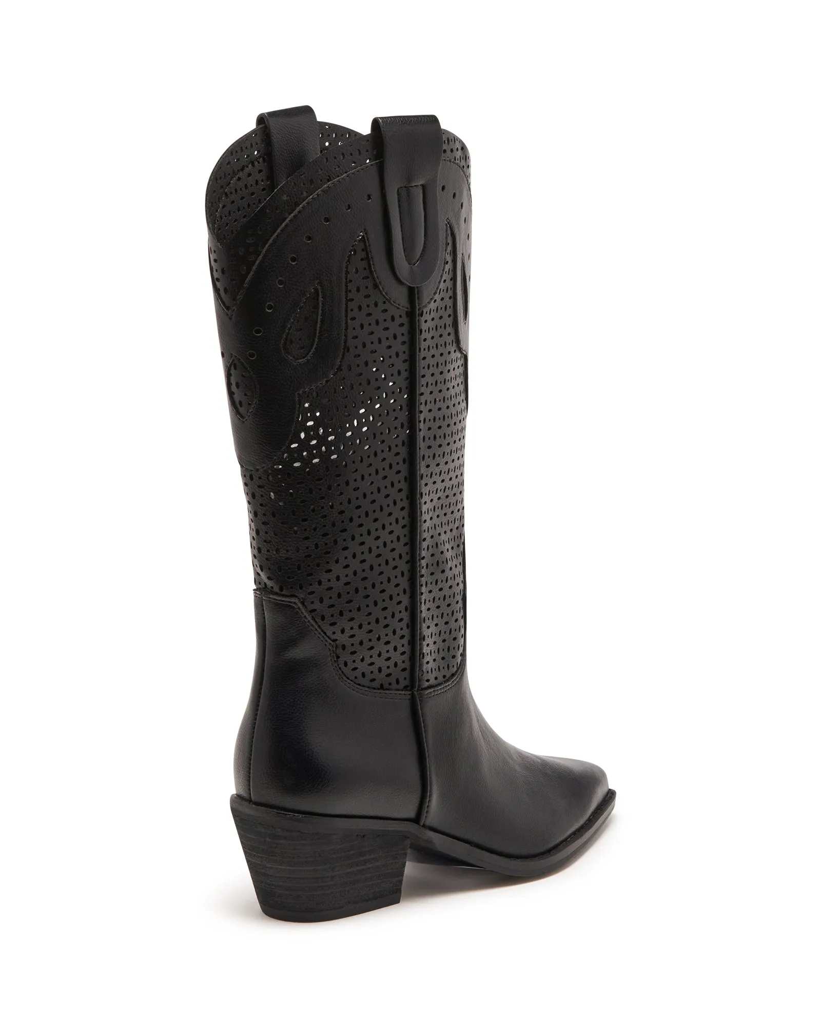 Maxine Cowboy Boot Black Tumbled