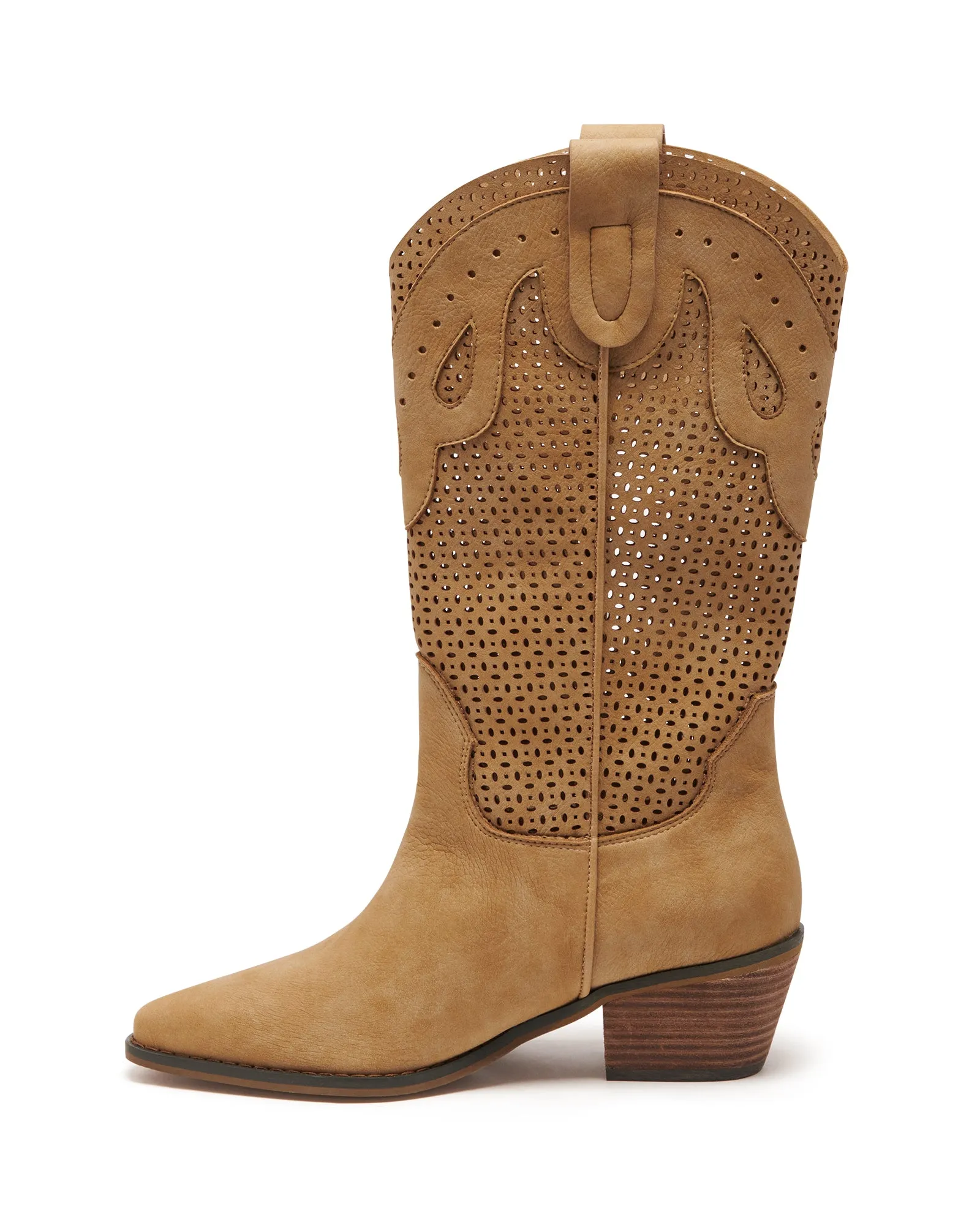 Maxine Cowboy Boot Caramel Nubuck