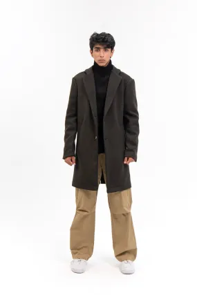 Men's Wool Coat - Green