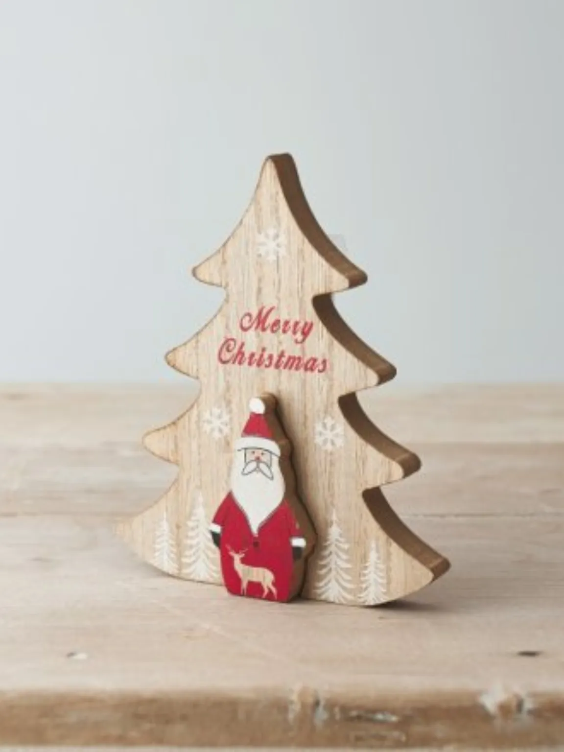 Merry Christmas Santa Tree Block