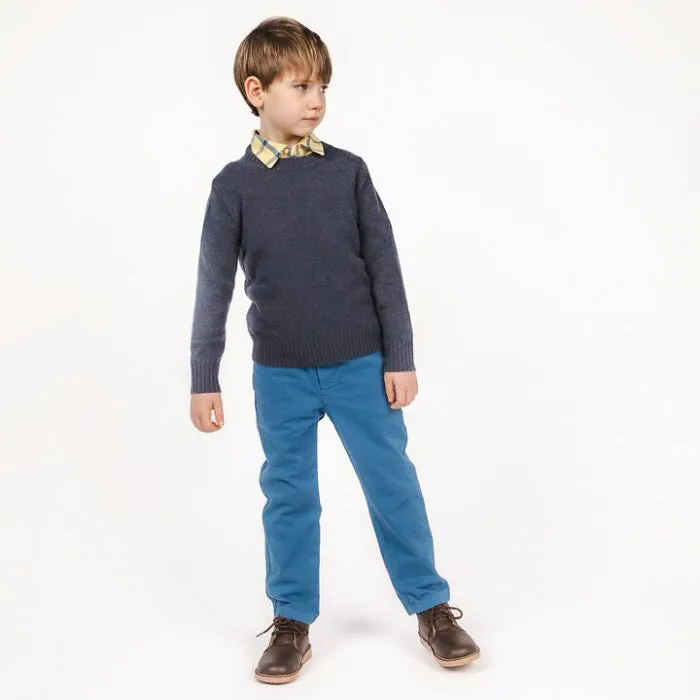 Morley Child Boy Titto Sweater Blue Slate