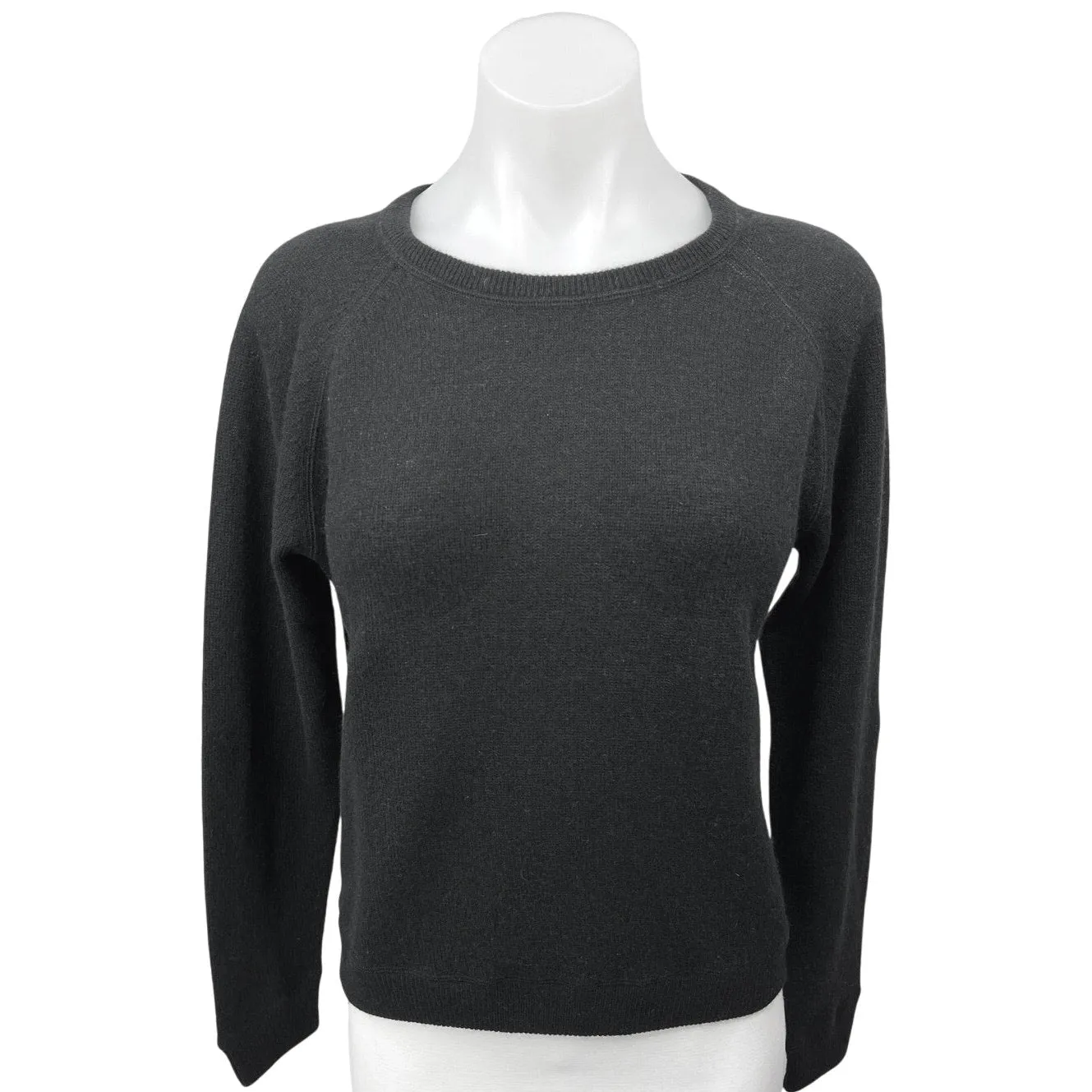 NAKEDCASHMERE Women's Black 100% Cashmere Crewneck Pullover Sweater Top Size M