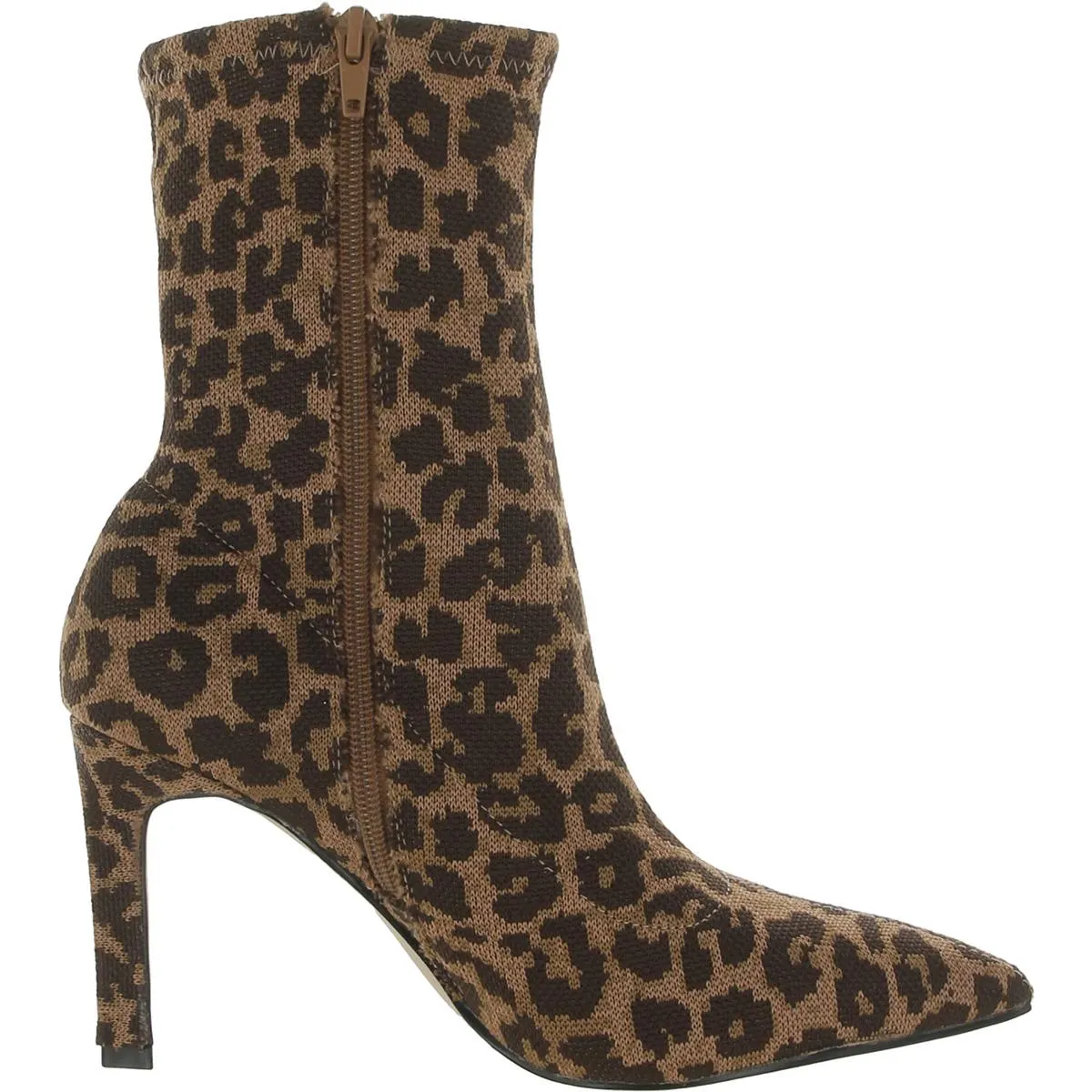 New York & Company Womens Animal Print Pointed Toe Ankle Boots