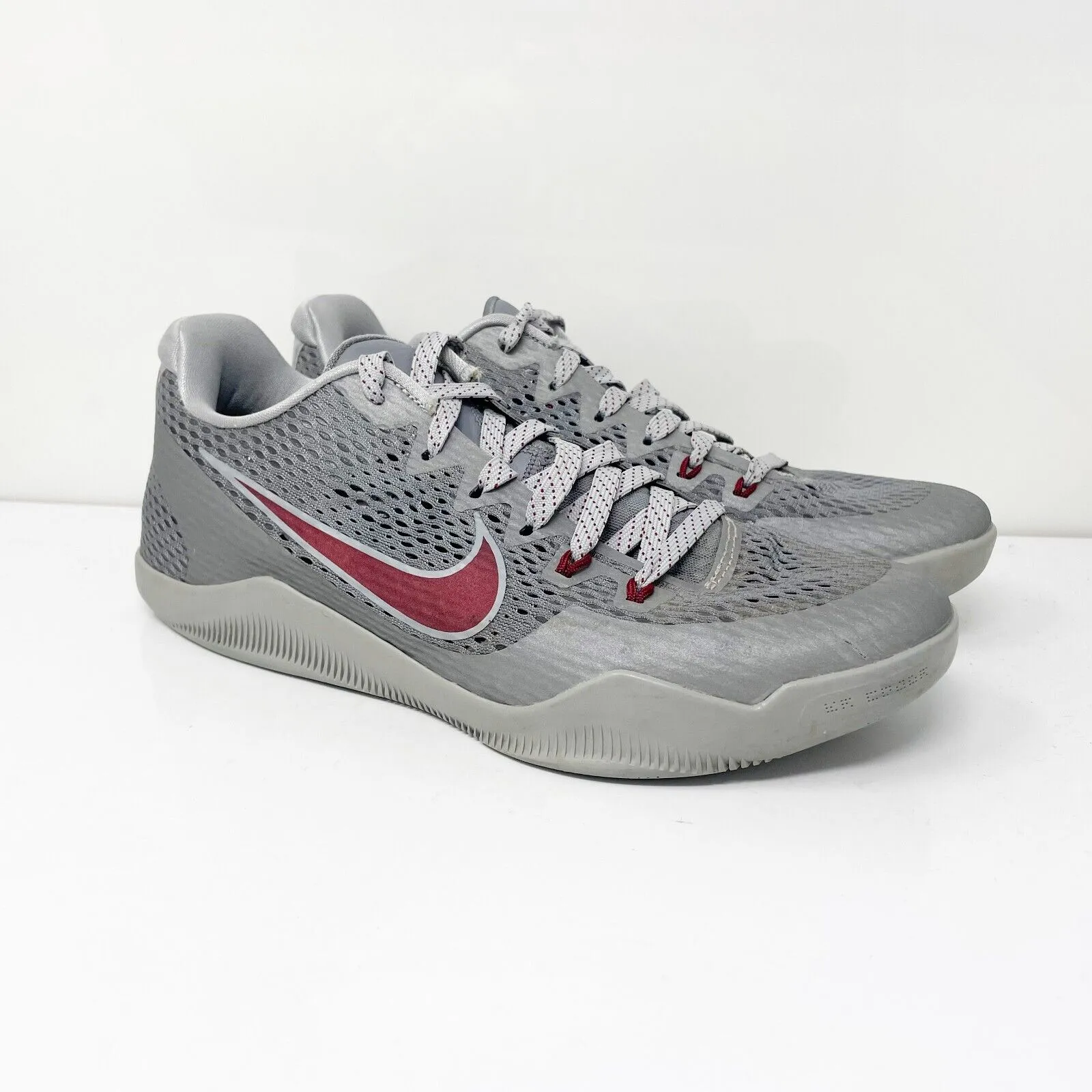 Nike Mens Kobe 11 836183-006 Gray Basketball Shoes Sneakers Size 10