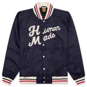 Nylon Stadium Jacket - Navy