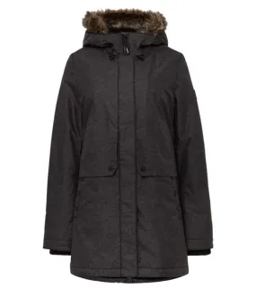 O'Neill Journey Parka Chaqueta de invierno para mujer con corte ceñido y chaqueta con capucha 0P5012 9010 gris oscuro