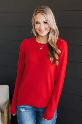 Only The Best Knit Sweater- Red