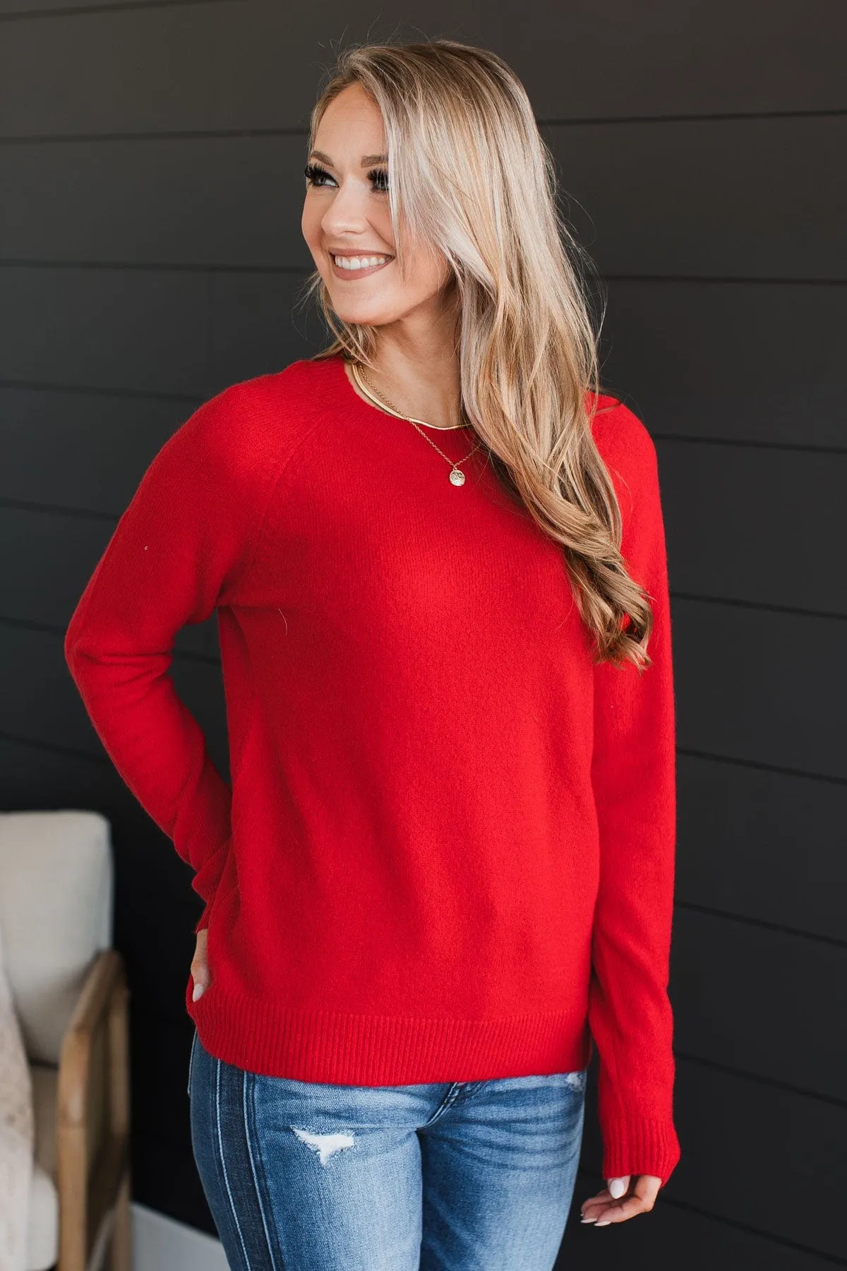 Only The Best Knit Sweater- Red