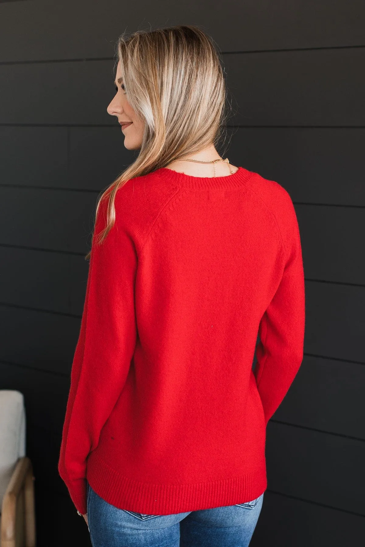 Only The Best Knit Sweater- Red